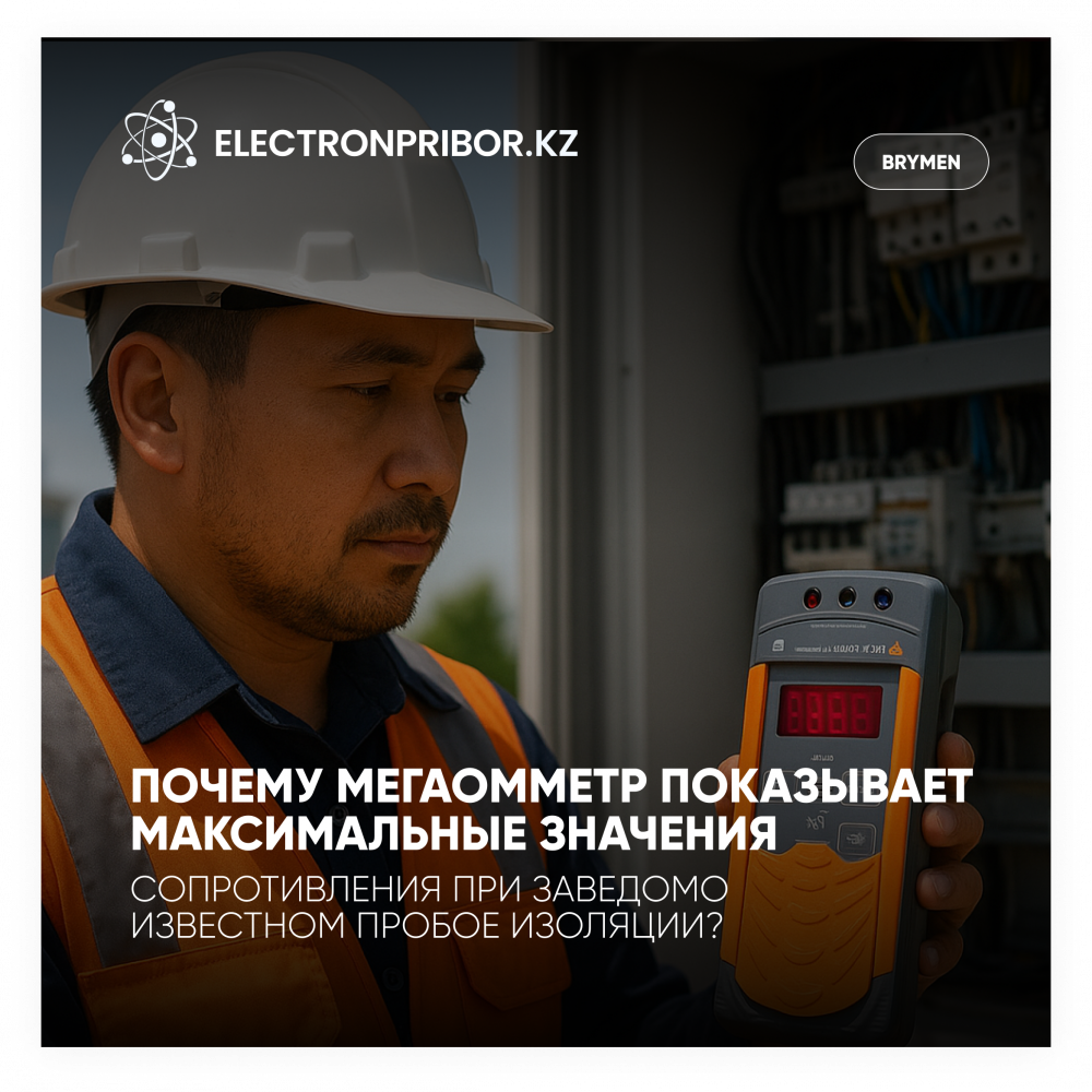 Почему мегаомметр показывает максимальные значения сопротивления при пробитой изоляции?