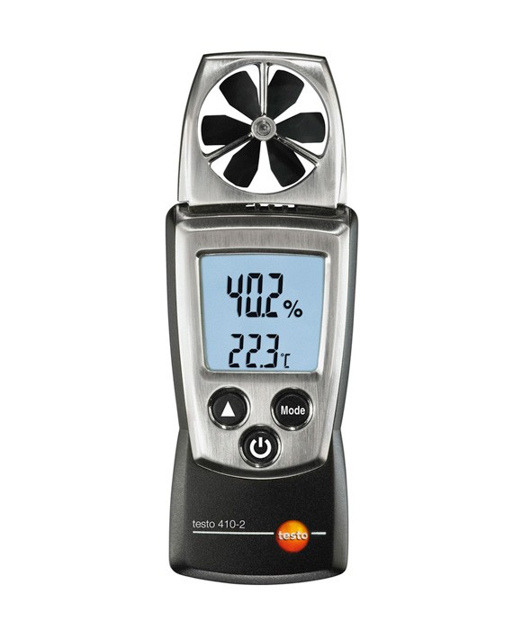 testo 410-2 — анемометр со встроенной крыльчаткой, сенсором влажности, сенсором температуры