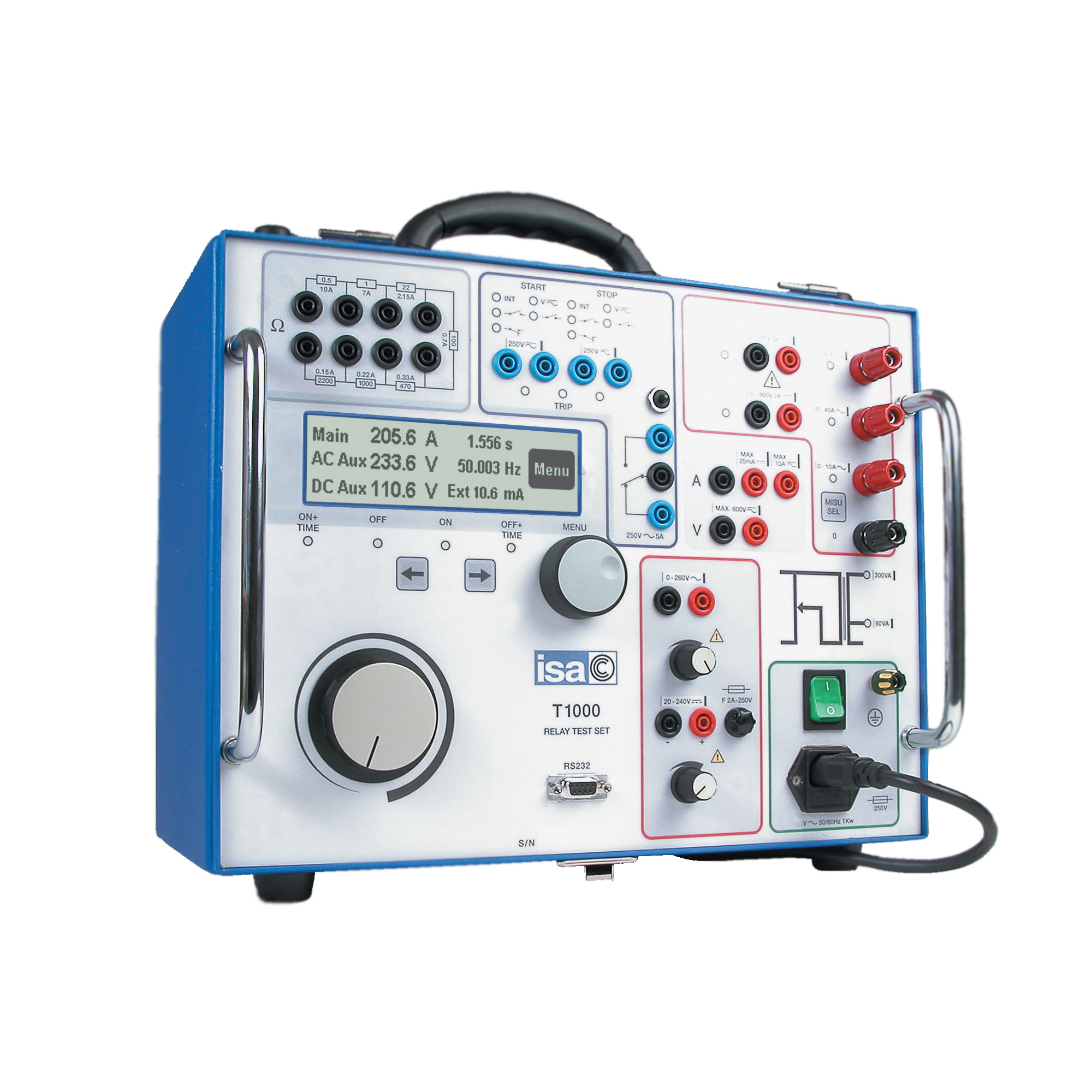 TD-1000 PLUS — испытательный комплекс для проверки реле (дополнительный выход тока и повышенная мощность на частоте 15Гц)