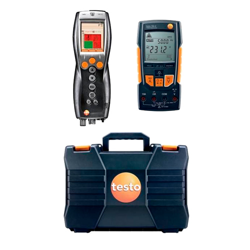 testo 330-1 LL BT/760-2 — анализатор дымовых газов с Bluetooth + мультиметр с магнитным креплением + кейс