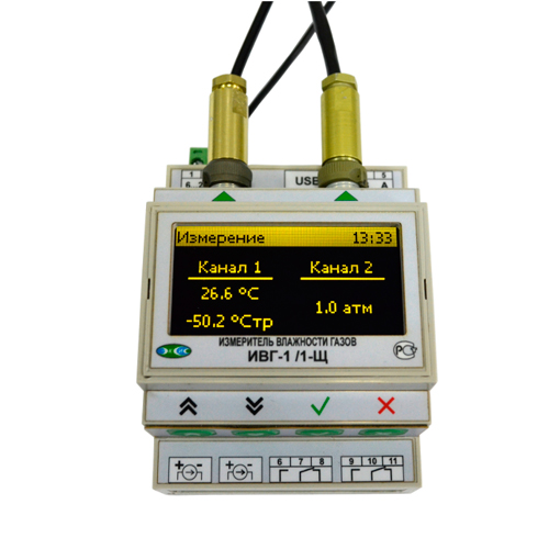 ИВГ-1/1-Щ-2Р-2А-DIN — стационарный одноканальный измеритель-регулятор микровлажности газов в щитовом исполнении (измерительный блок)