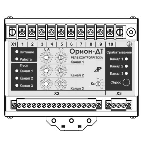 Орион-ДТ — микропроцессорное трехканальное реле контроля постоянного тока