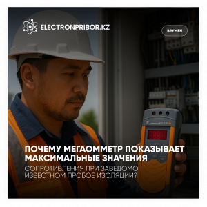 Почему мегаомметр показывает максимальные значения сопротивления при пробитой изоляции?