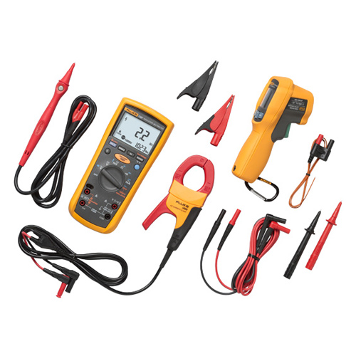 Fluke 1587KIT/62MAX+ FC — комплект мультиметр-мегомметр c функцией беспроводной связи + токовые клещи + инфракрасный термометр