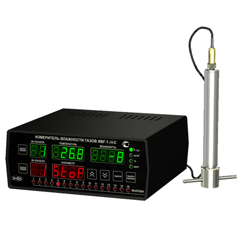 ИВГ-1/4-С-YP-ZA — стационарный четырехканальный измеритель-регулятор микровлажности газов (измерительный блок)