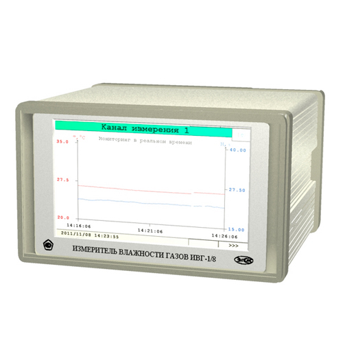 ИВГ-1/4-Т-YP-ZA-E (7) — четырехканальный измеритель-регулятор микровлажности газов (измерительный блок, дисплей 7 дюймов)