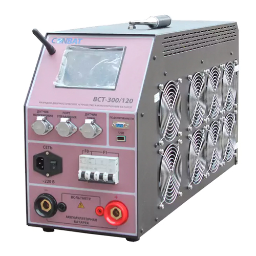 BCT-300/120 kit — комплект интеллектуального разрядно-диагностического устройства аккумуляторных батарей 8-15В/60А, 15-140В/120А, 140-280В/60А (30 датчиков в отдельном кейсе, токовые клещи 200А)