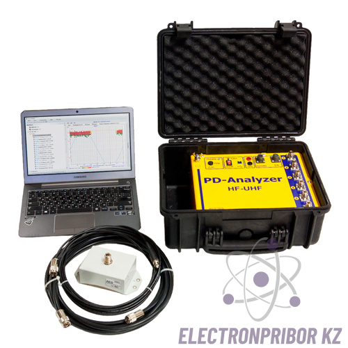 PD-Analyzer HF/UHF/6P с ноутбуком — прибор для регистрации и анализа частичных разрядов в изоляции трансформаторов, КРУЭ, высоковольтных кабелей и муфт