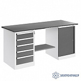 ВР-15+ДР-05+ТМБ-01/№2 — верстак — оснащенный драйвером ДР-05 и тумбой ТМБ-01 — тип столешницы №2