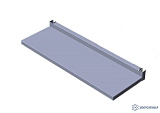 Полка длинная С6 1500 Сталь (цвет RAL 7035 ESD) — для столов серии С6 и верстаков
