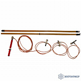 ЗПП-220Н (сеч. 50мм2) — заземление переносное для распределительных устройств 3-х фазное до 220кВ с одной штангой