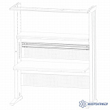 ДЕ-РК-18 RAL7035 — рельс для крепления ячеек для рабочих столов Дельта 1800 мм
