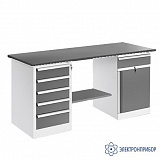 ВР-18+ДР-05+ТМБ-02/№2 — верстак — оснащенный драйвером ДР-05 и тумбой ТМБ-02 — тип столешницы №2