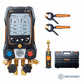 testo 557s комплект 1 в кейсе — умный цифровой манометрический коллектор и беспроводные зонды вакуума и температуры