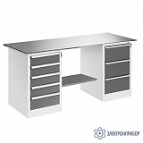 ВР-15+ДР-05+ДР-03/№4 — верстак — оснащенный двумя драйверами ДР-05 и ДР-03 — тип столешницы №4