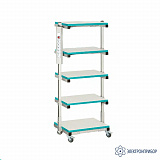 СТ-05 Комфорт LAB RAL9010 ЛДСП — подкатная лабораторная стойка 700*470*1635мм