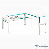 УС-1 Классик LAB RAL9010 — основание стола углового лабораторного 1200*500мм