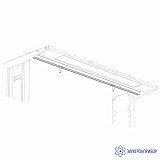 ДЕ-ИП-18 RAL7035 — инструментальная планка для рабочих столов Дельта 1800 мм
