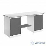 ВР-15+ТМБ-01+ТМБ-01/№5 — верстак — оснащенный двумя тумбами ТМБ-01 — тип столешницы №5