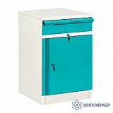ТМБ-02/1 LAB RAL9010/5021 — тумба лабораторная с 1 ящиком 500*590*800мм