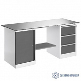 ВР-15+ТМБ-01+ДР-03/№4 — верстак — оснащенный тумбой ТМБ-01 и драйвером ДР-03 — тип столешницы №4