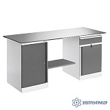 ВР-18+ТМБ-01+ТМБ-02/№4 — верстак — оснащенный двумя тумбами ТМБ-01 и ТМБ-02 — тип столешницы №4