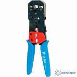 ProsKit CP-376L — клещи профессиональные для обжима витой пары (модульных разъемов) (8P/6P/4P — трещотка — 205мм)