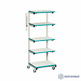 СТ-05 LAB RAL9010 ЛДСП — подкатная лабораторная стойка 600*510*1640мм