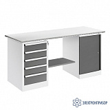 ВР-18+ДР-05+ТМБ-01/№5 — верстак — оснащенный драйвером ДР-05 и тумбой ТМБ-01 — тип столешницы №5