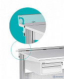 ЭПА-АЛФ-У-18 — короб с электромонтажной панелью для столов АЛЬФА универсальный