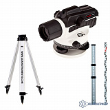 ADA RUBER-X32 (арт. А00121_К) — нивелир оптический в комплекте с рейкой ADA STAFF 3 и штативом на винтах ADA Light S