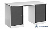 СР-18-7+ТМБ-01+ТМБ-01 ESD — стол рабочий КОНСТАНТ с двумя тумбами ТМБ-01 — антистатическое исполнение