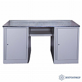 V6-1800 TT ф/оц (цвет RAL 7035) — верстак с двумя тумбами (оцинкованная сталь и фанера 23 мм)