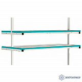 ПО-О-18/1 LAB RAL9010 — основание дополнительной лабораторной островной полки 2*1800мм