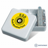 VKG А-9400 — колодка для заземления белая закрытая с резистором 1 MOм