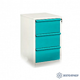 ДР-03/1 LAB RAL9010/5021 — тумба-драйвер лабораторная с 3 ящиками 500*590*800мм