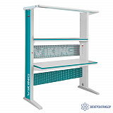 ДЕ-15-7/ПР Дельта VIKING ESD RAL7035 — рабочее место в комплекте с правосторонним электроблоком 1656х2000х700мм — антистатическое исполнение