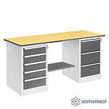 ВР-18+ДР-05+ДР-03/№1 — верстак — оснащенный двумя драйверами ДР-05 и ДР-03 — тип столешницы №1