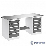 ВР-15+ДР-05+ДР-05/№4 — верстак — оснащенный двумя драйверами ДР-05 — тип столешницы №4