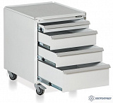 ТП-02/S ESD RAL7035 — подкатная тумба — антистатическое исполнение (цвет светло-серый)