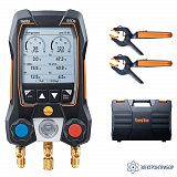 testо 550s комплект 2 в кейсе — умный цифровой манометрический коллектор и беспроводные зонды-зажимы температуры