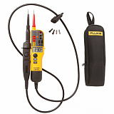 Fluke T130VDE/C150 — комплект тестера напряжения/целостности с ЖК-дисплеем с переключаемой нагрузкой (версия VDE) и футляра C150