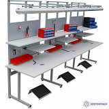 С6-1500x650 ESD(правый) — стол рабочий антистатический