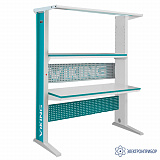 ДЕ-18-7/Л Дельта VIKING ESD RAL7035 — рабочее место в комплекте с левосторонним электроблоком 1956х2000х700мм — антистатическое исполнение