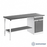 ВР-12+ТМБ-02/№3 — верстак — оснащенный тумбой ТМБ-02 — тип столешницы №3