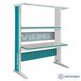 ДЕ-15-7/Л Дельта VIKING LAB RAL9010 — основание стола лабораторного в комплекте с левосторонним электроблоком 1656х700х2000 мм