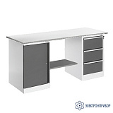 ВР-15+ТМБ-01+ДР-03/№5 — верстак — оснащенный тумбой ТМБ-01 и драйвером ДР-03 — тип столешницы №5