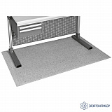 Т-1200х1900 — антистатический напольный коврик 120x190 см из двухслойного материала ТОROSTAT 9500 — кнопка 10 мм — шнур заземления