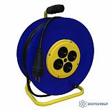 SUNTEK КГ (ГОСТ) 3х2,5 черный 20м — удлинитель на металлической катушке 4-местный