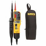 Fluke T130/C150 — комплект тестера напряжения/целостности с ЖК-дисплеем с переключаемой нагрузкой и футляра C150